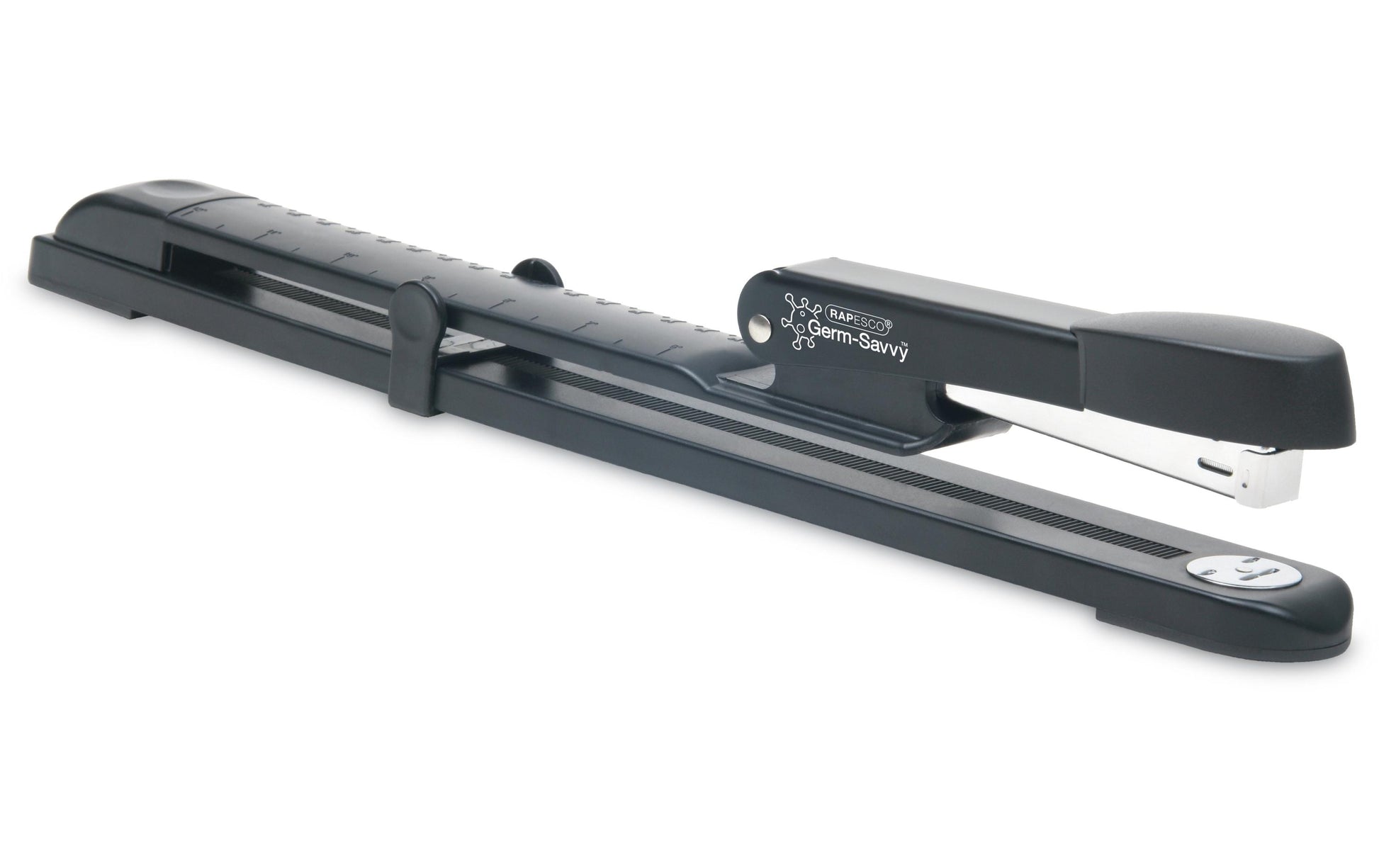 Rapesco Marlin Langarm Heftgerät – 25 Blatt, Flat Clinch, Schwarz