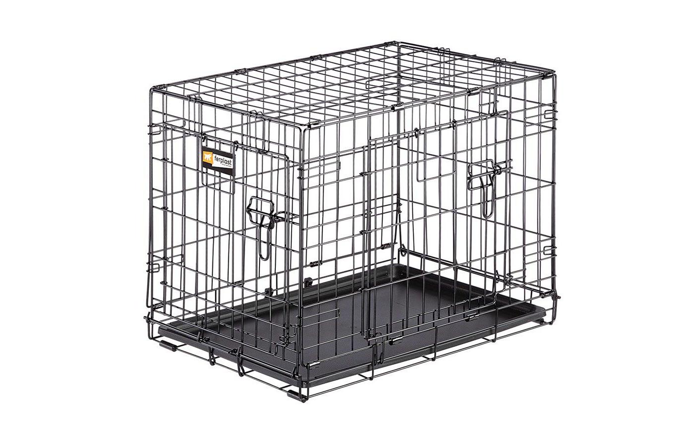 Ferplast Dog-Inn 60 Transportbox – für Hunde – Metall – Schwarz – 641 × 492 × 447 mm
