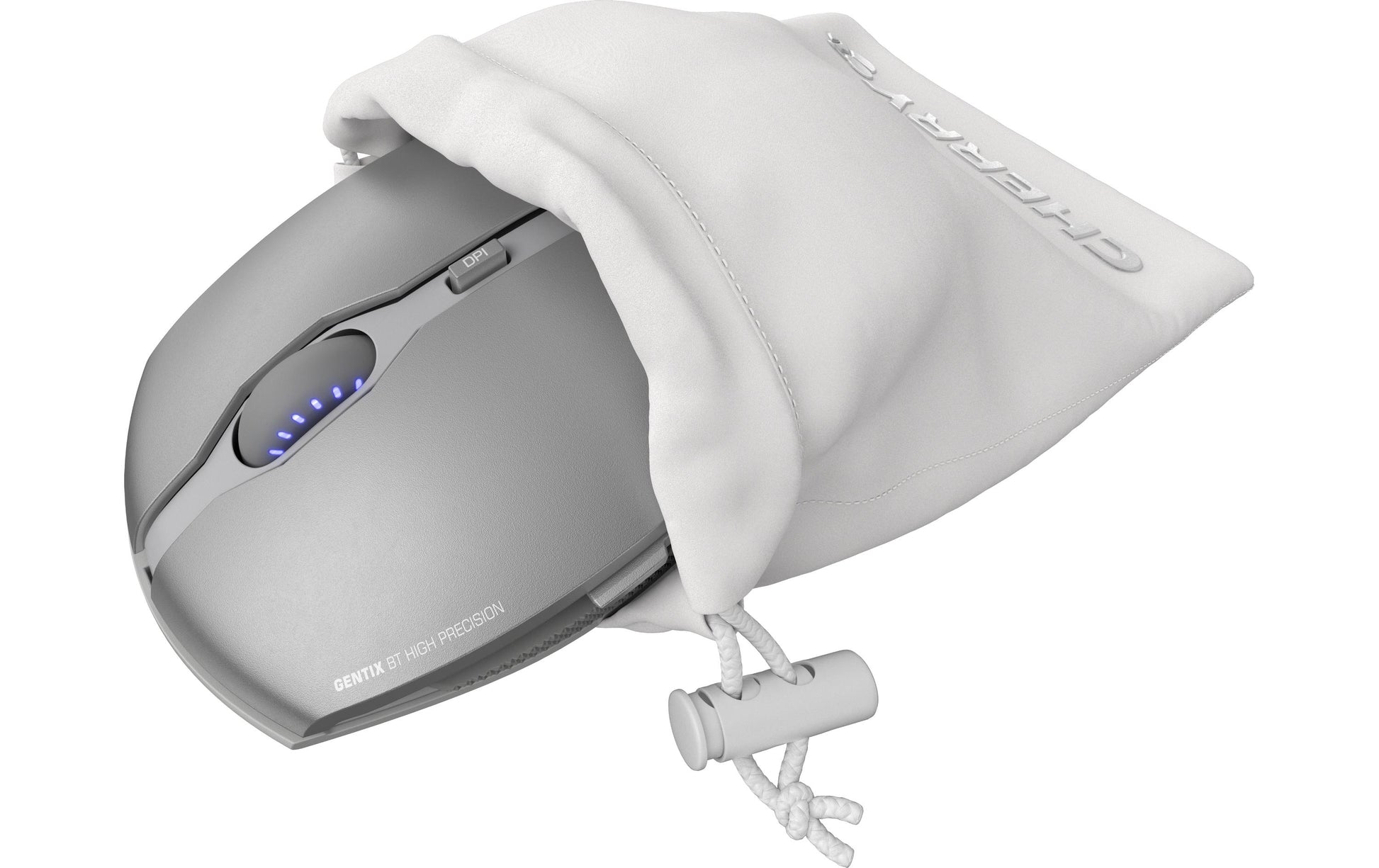 CHERRY GENTIX BT – Gaming-Maus – Kabellos (Bluetooth), 2000 DPI, beidhändig, Grau