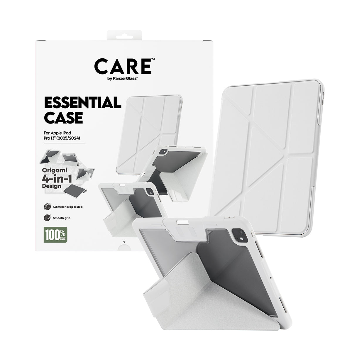 PanzerGlass CARE Essential Tablet-Hülle für iPad Pro 13" (M4/2024, M5/2025) – Grau