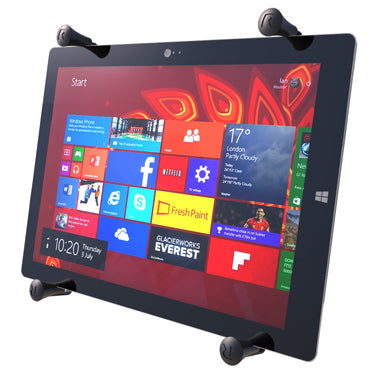 RAM Mounts Universal X-Grip Tablet-Halterung – für iPad Pro 12,9" (1.–3. Gen.), Galaxy Book 12" – Schwarz