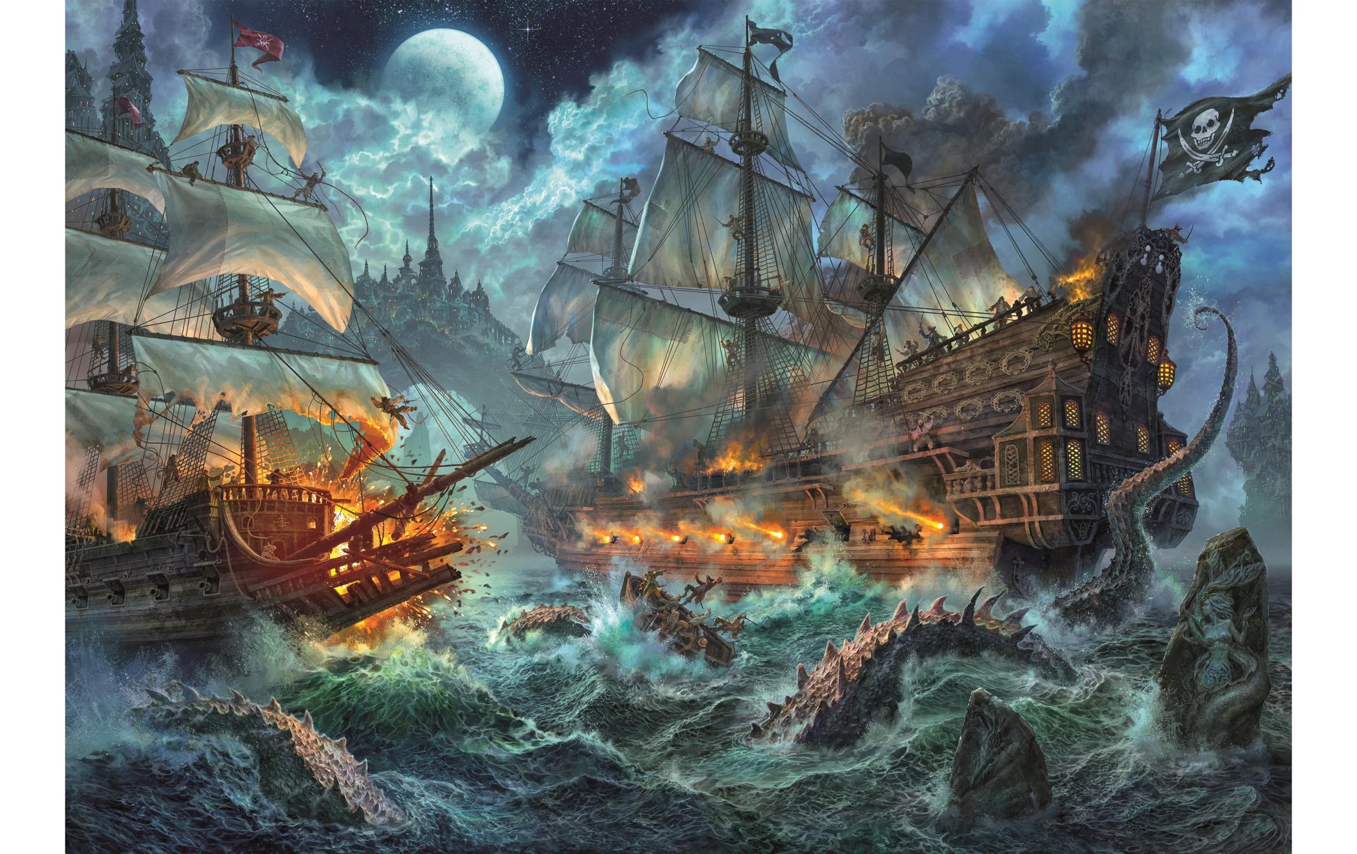 Clementoni Puzzle Pirates Battle – Logikspiel, ab 14 Jahren