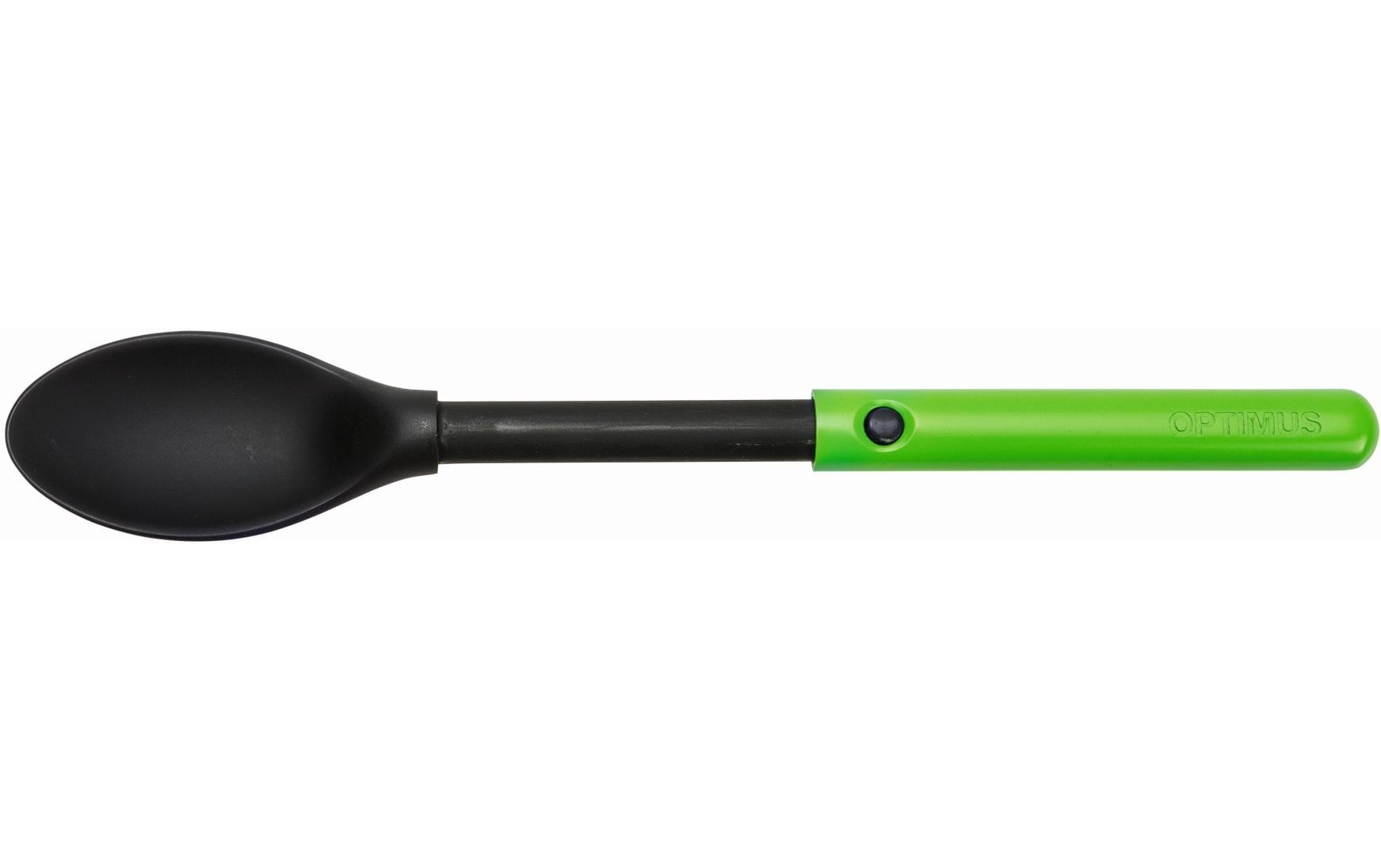 Optimus Löffel – 23,5 cm, Schwarz, Grün, faltbar, spülmaschinenfest