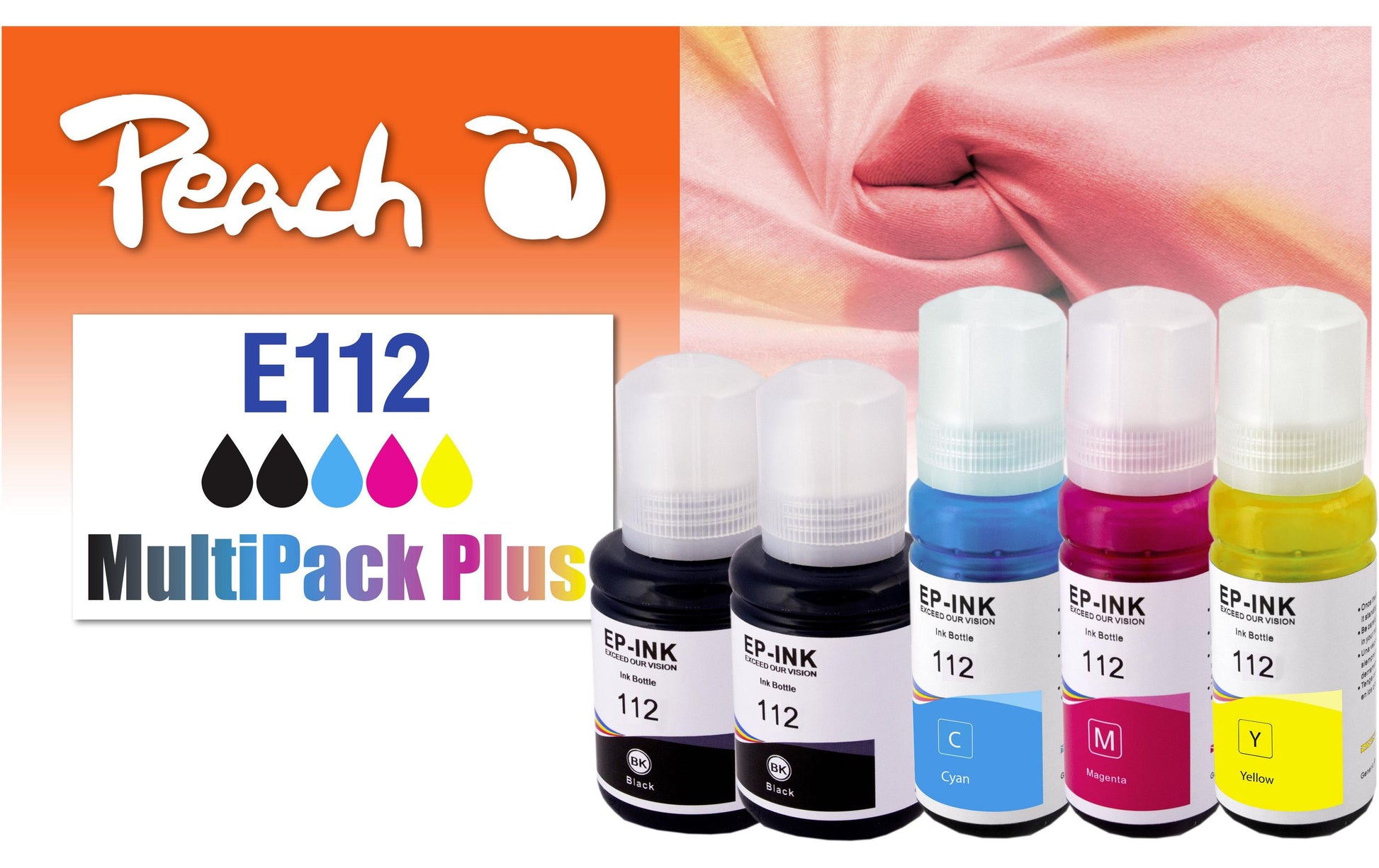Peach Tintenpatronen-Multipack T06C1-4, 5er-Pack, kompatibel – für Epson EcoTank L5150, L5160, L6400 und andere