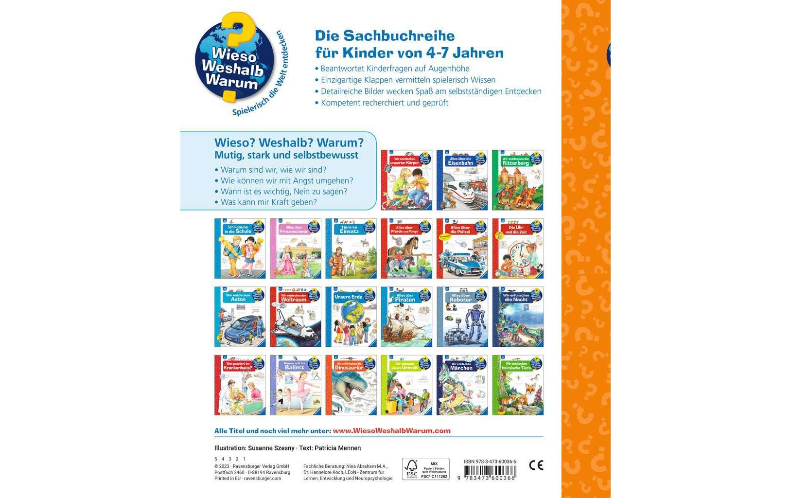 Ravensburger Buch – WWW51: Mutig, Stark und Selbstbewusst, Spiralbindung, 16 Seiten, Deutsch, ab 4 Jahren