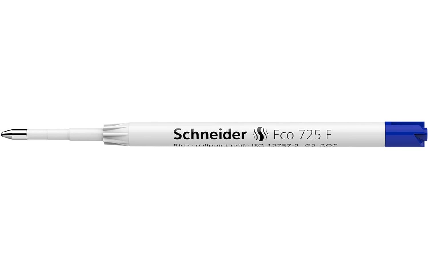 Schneider Schreibgeräte Schneider Eco 725 Kugelschreiber-Mine – Blau, Fein (F), 10er-Pack