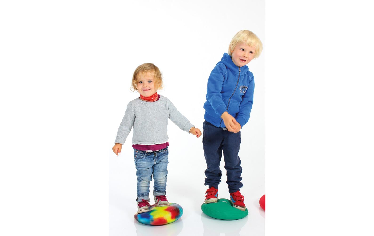 TOGU Balancekissen – Durchmesser 35 cm, Luft, rund, Handpumpe, türkis, für Stuhl
