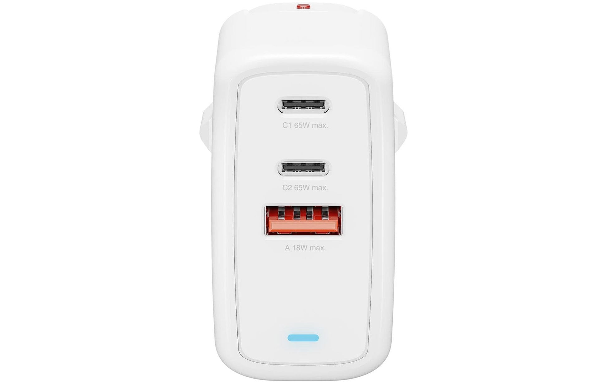 4smarts Flex USB-Ladegerät 65 W – PD, GaN – USB-C×2, USB-A×1 – für Smartphones und Ähnliche – weiss
