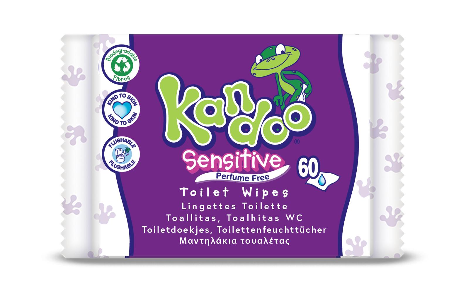 Kandoo Feuchttücher – Sensitive – 60 Stk
