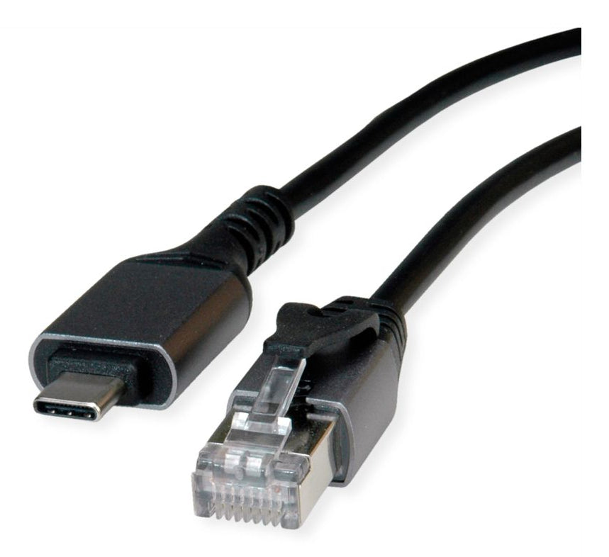 VALUE Gigabit-Ethernet-Konverterkabel USB-C zu RJ-45 – 1 Gbit/s, 3 m, USB 3.2 Gen 2 – Schwarz