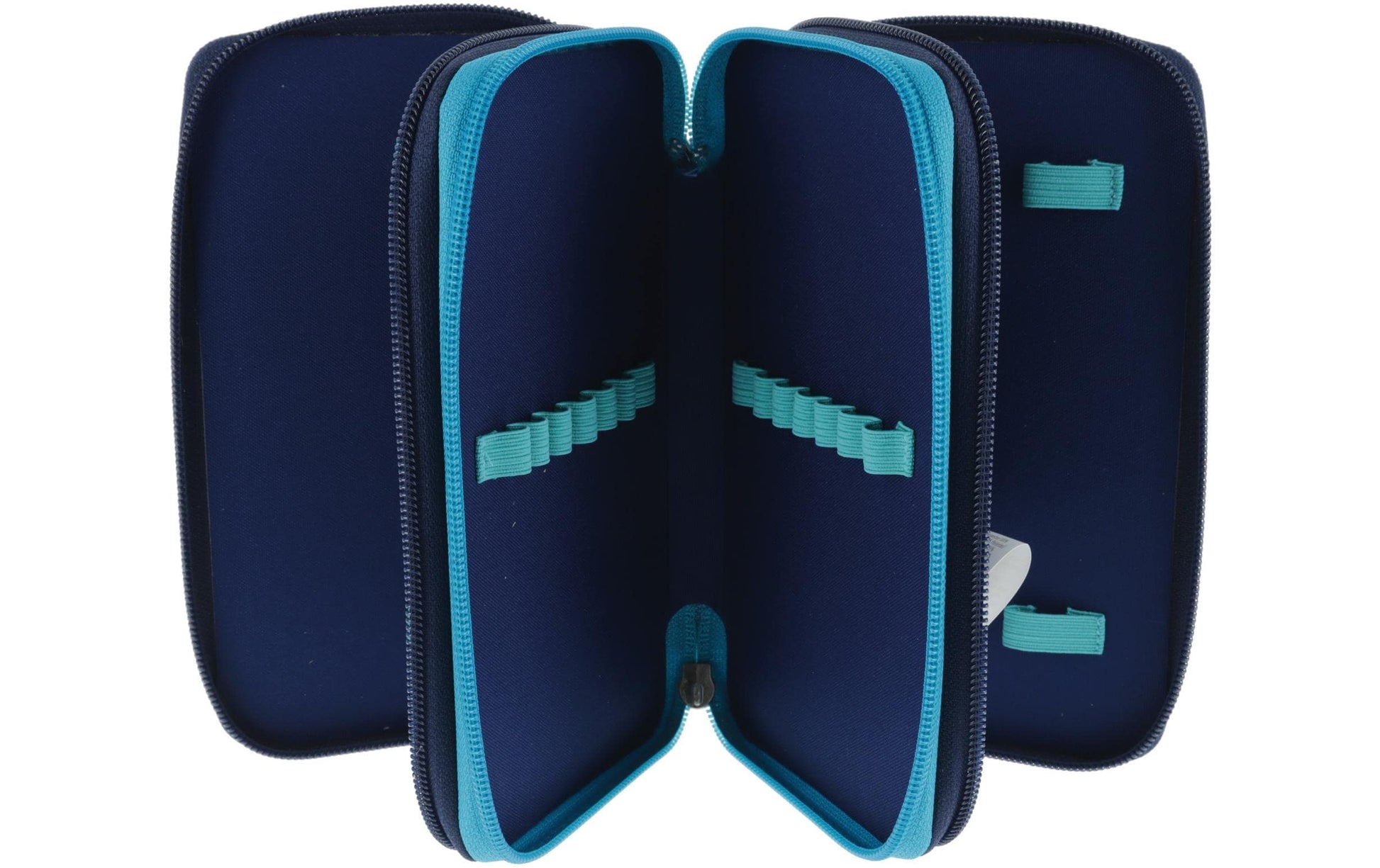 Herlitz TriCase Deep Ocean – Schüleretui, 3 Klappen, gefüllt (31-teilig), rosa, Polyester, 19 × 11,5 × 7 cm