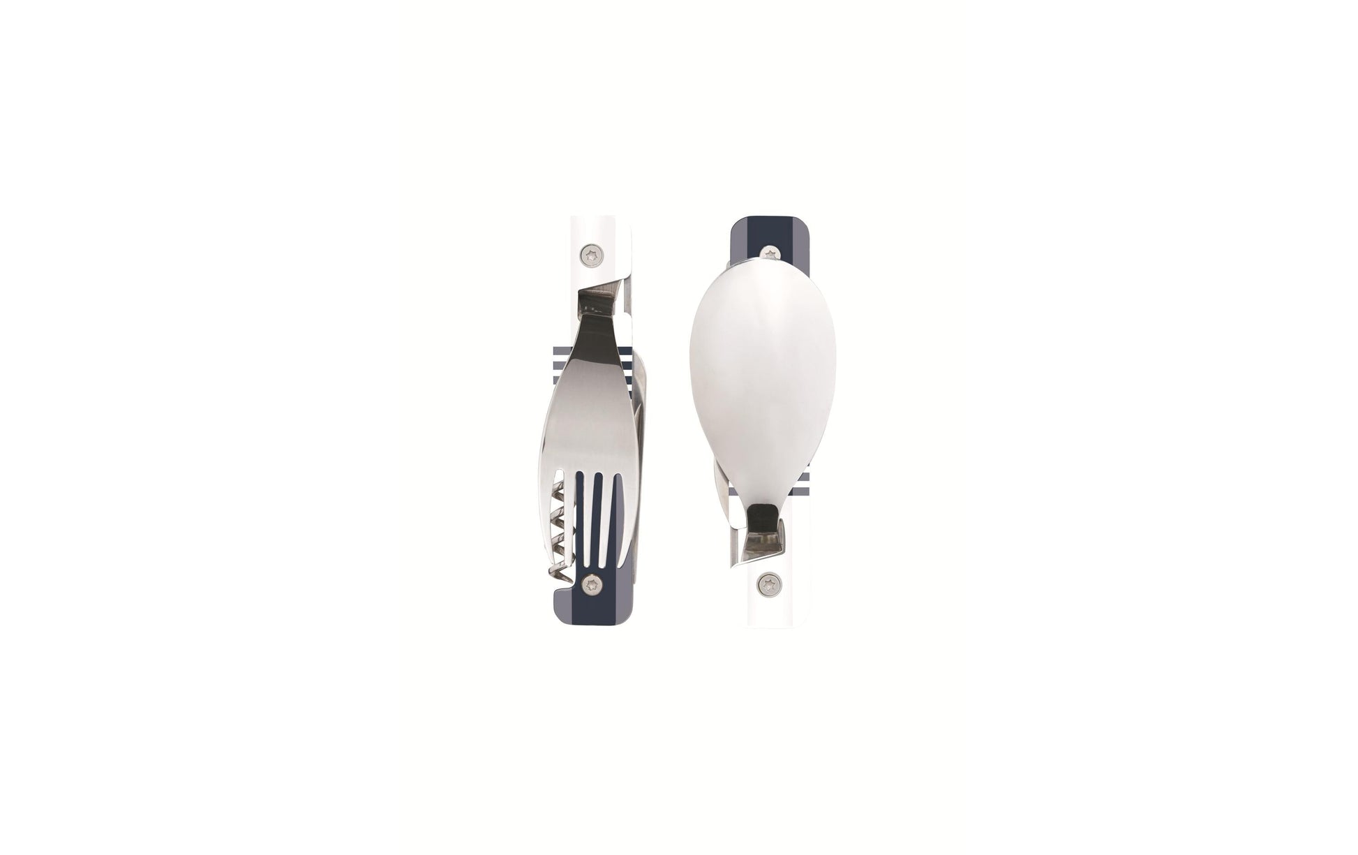 Akinod Besteck-Set – Kunststoff, Edelstahl, Blau, Weiss