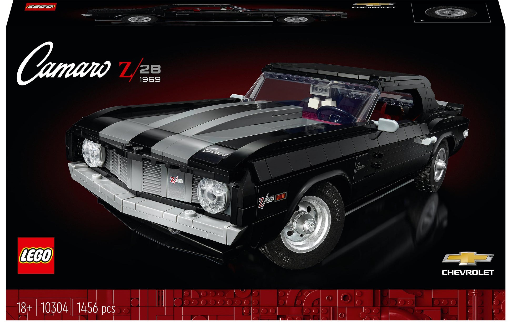LEGO Icons Chevrolet Camaro Z28 10304 Bausatz – 1456-teilig – 14 × 10 × 36 cm – ab 18 Jahren