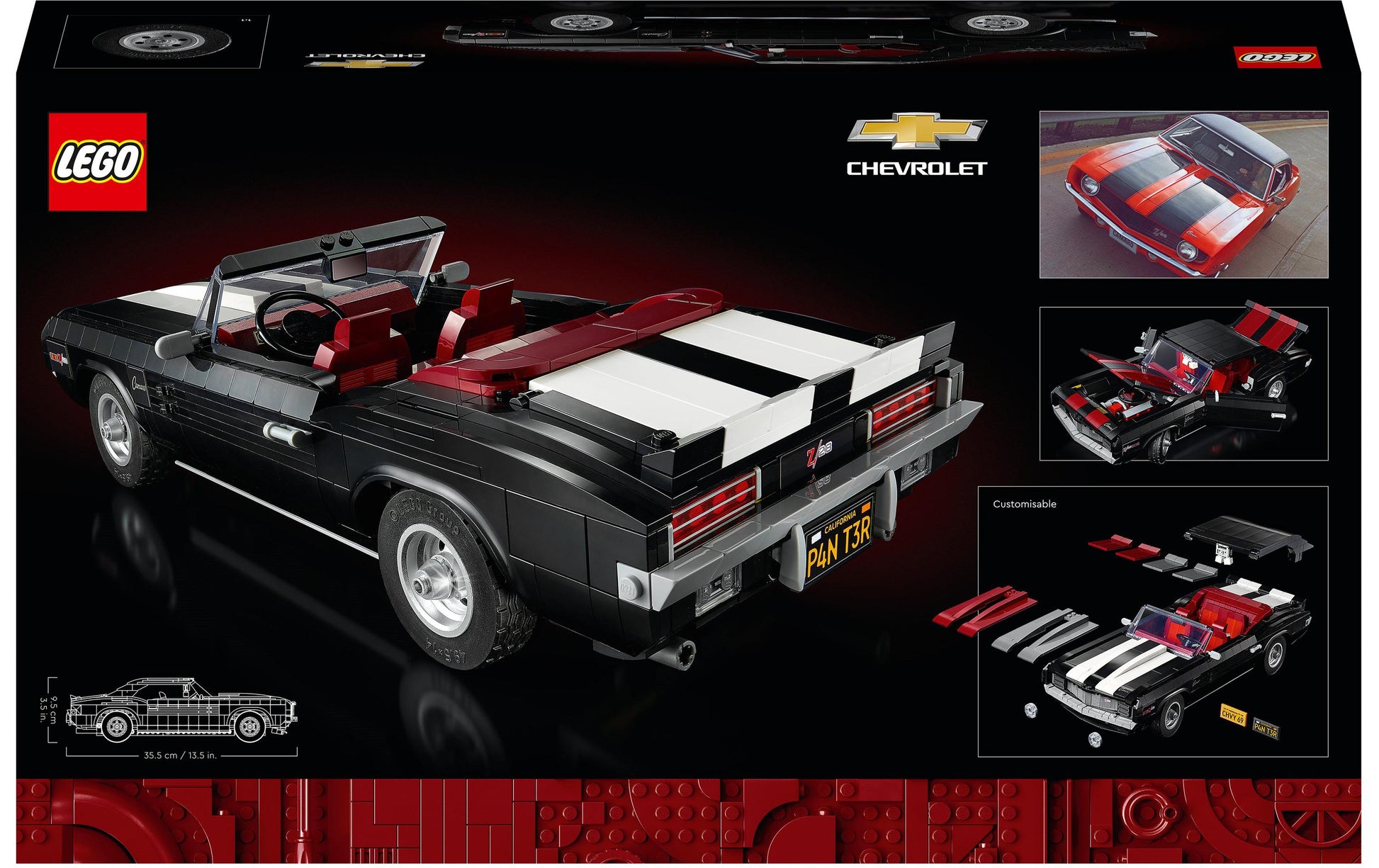 LEGO Icons Chevrolet Camaro Z28 10304 Bausatz – 1456-teilig – 14 × 10 × 36 cm – ab 18 Jahren
