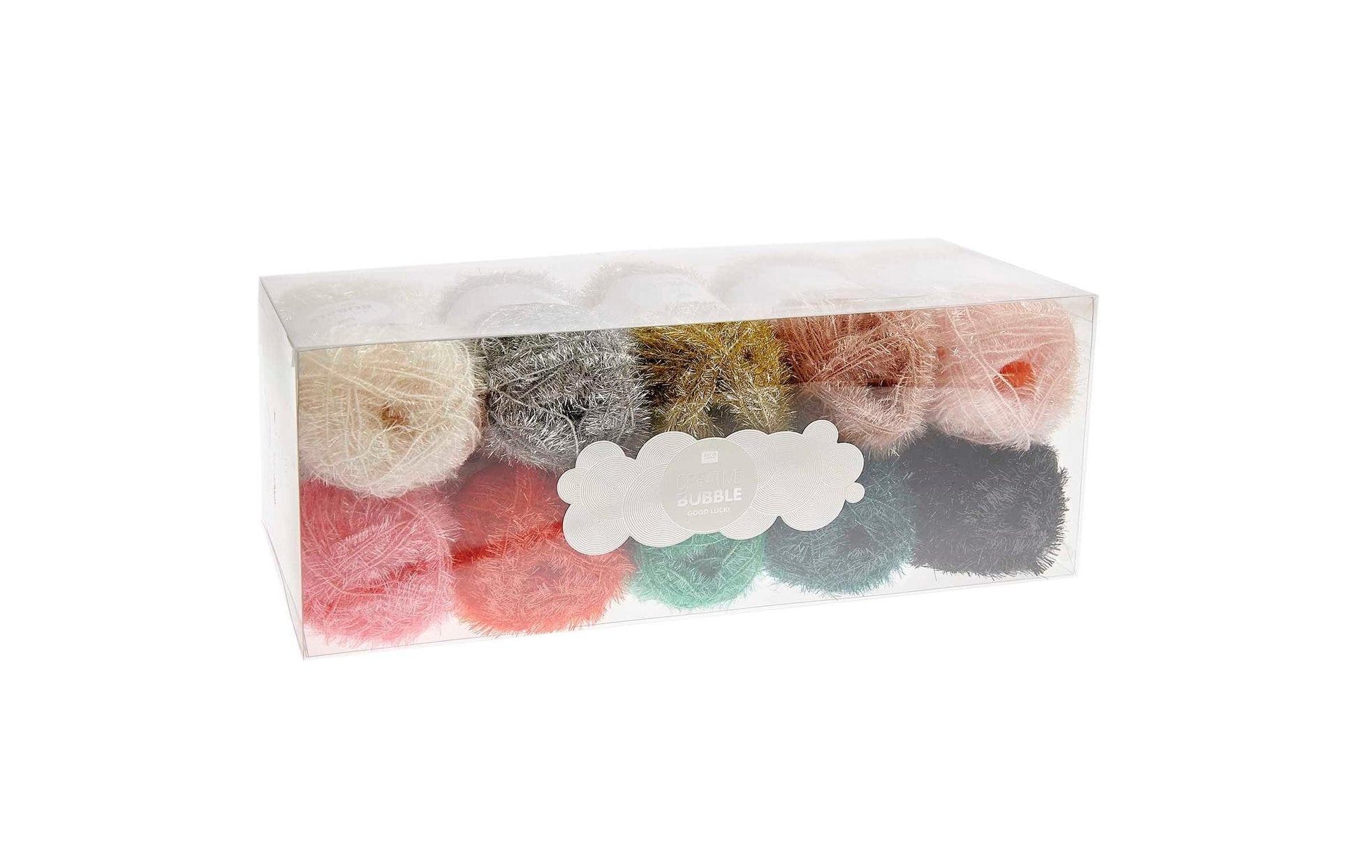 Rico Design Creative Bubble Garn Mehrfarbig – 50 g, 90 m, Nadel 4 mm, 100% Polyester, 10 Stk.