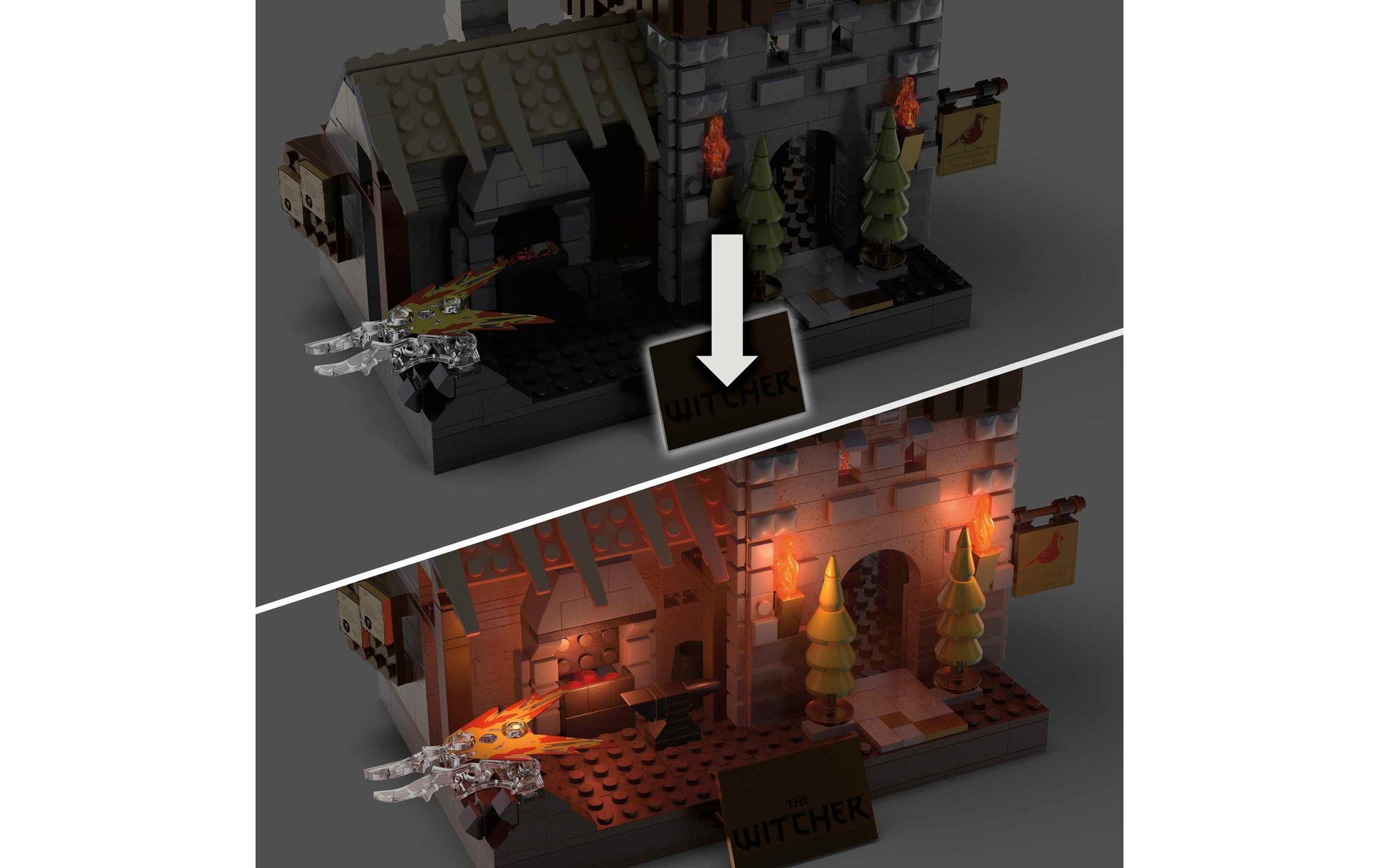 MEGA Geralts Greifjagd Bausatz – The Witcher – 1170-teilig – ab 12 J. – Kunststoff, mehrfarbig, CE