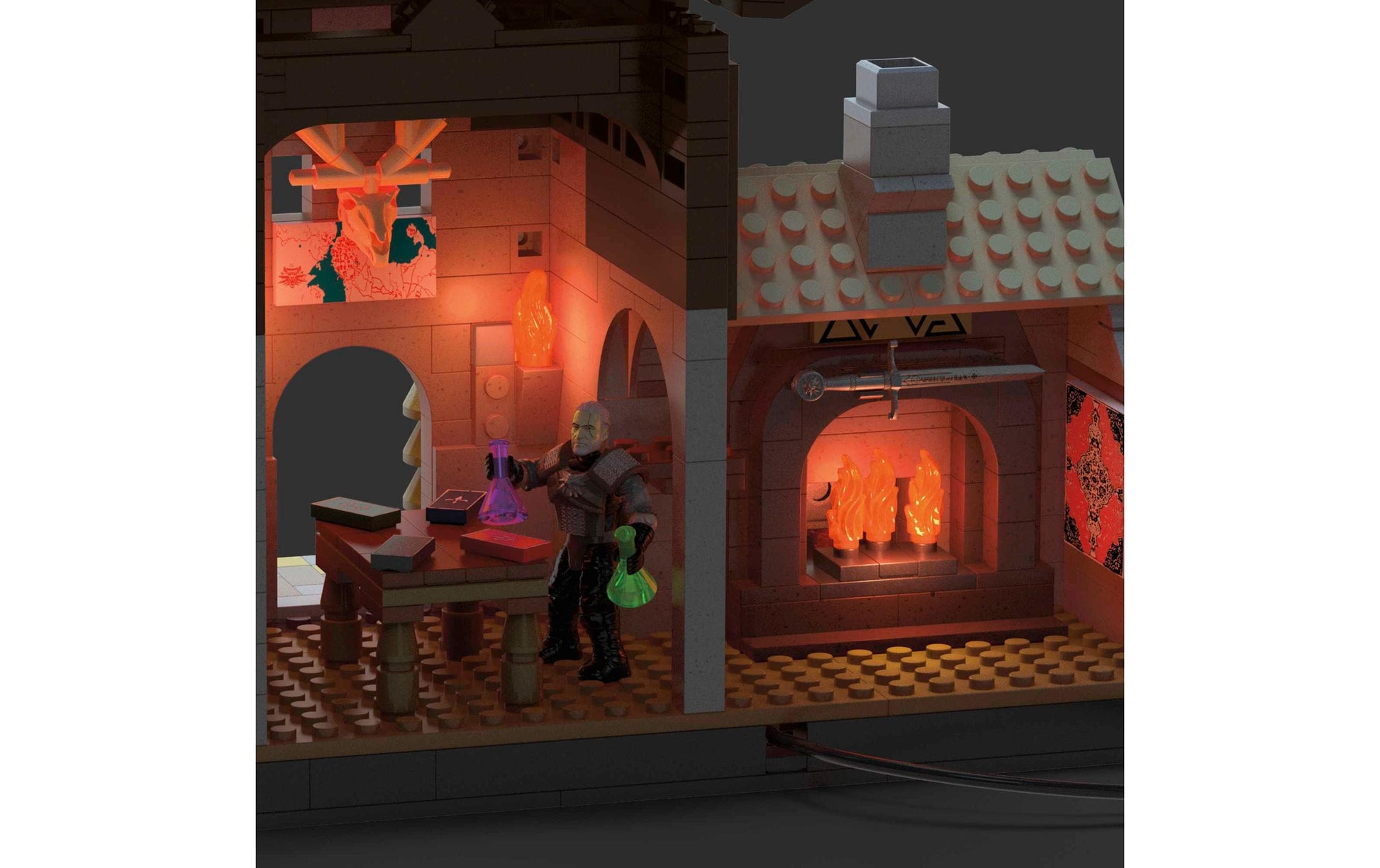 MEGA Geralts Greifjagd Bausatz – The Witcher – 1170-teilig – ab 12 J. – Kunststoff, mehrfarbig, CE