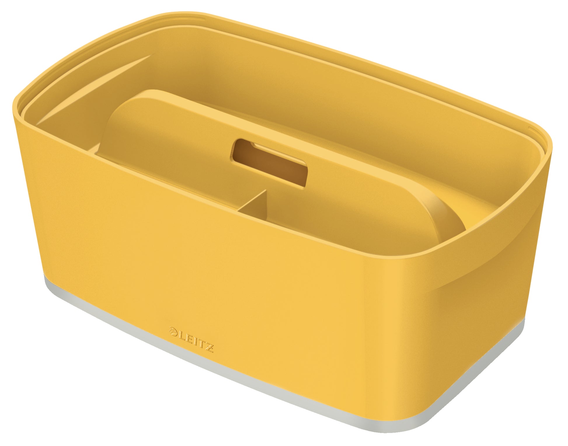 Leitz Aufbewahrungsbox – 5 l, für A5, mit einrastendem Deckel, gelb, Polystyrol (PS), B 318 × H 128 × T 191 mm