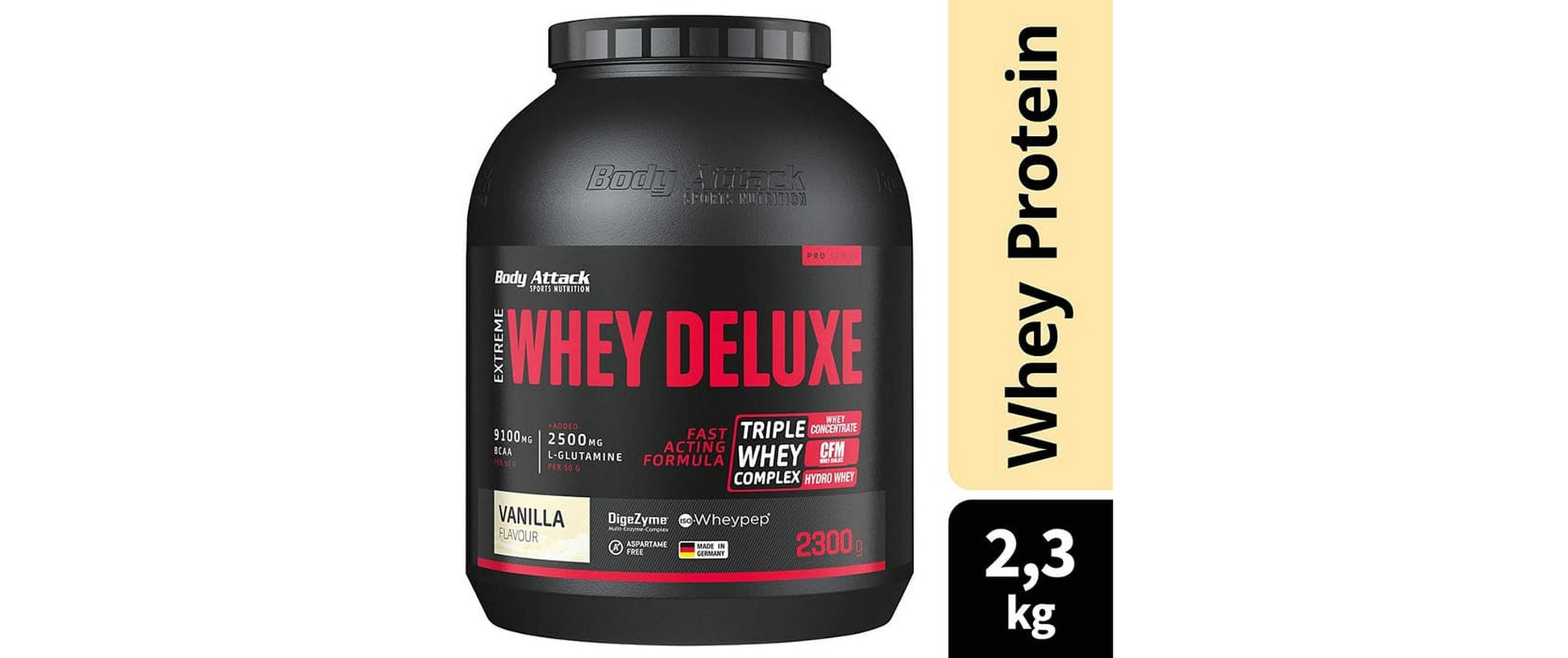 Body Attack Whey Protein Vanille – 2,3 kg