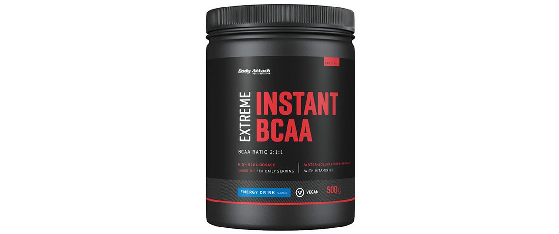 Body Attack BCAA Pulver Instant Apfel – glutenfrei, vegan – 500 g