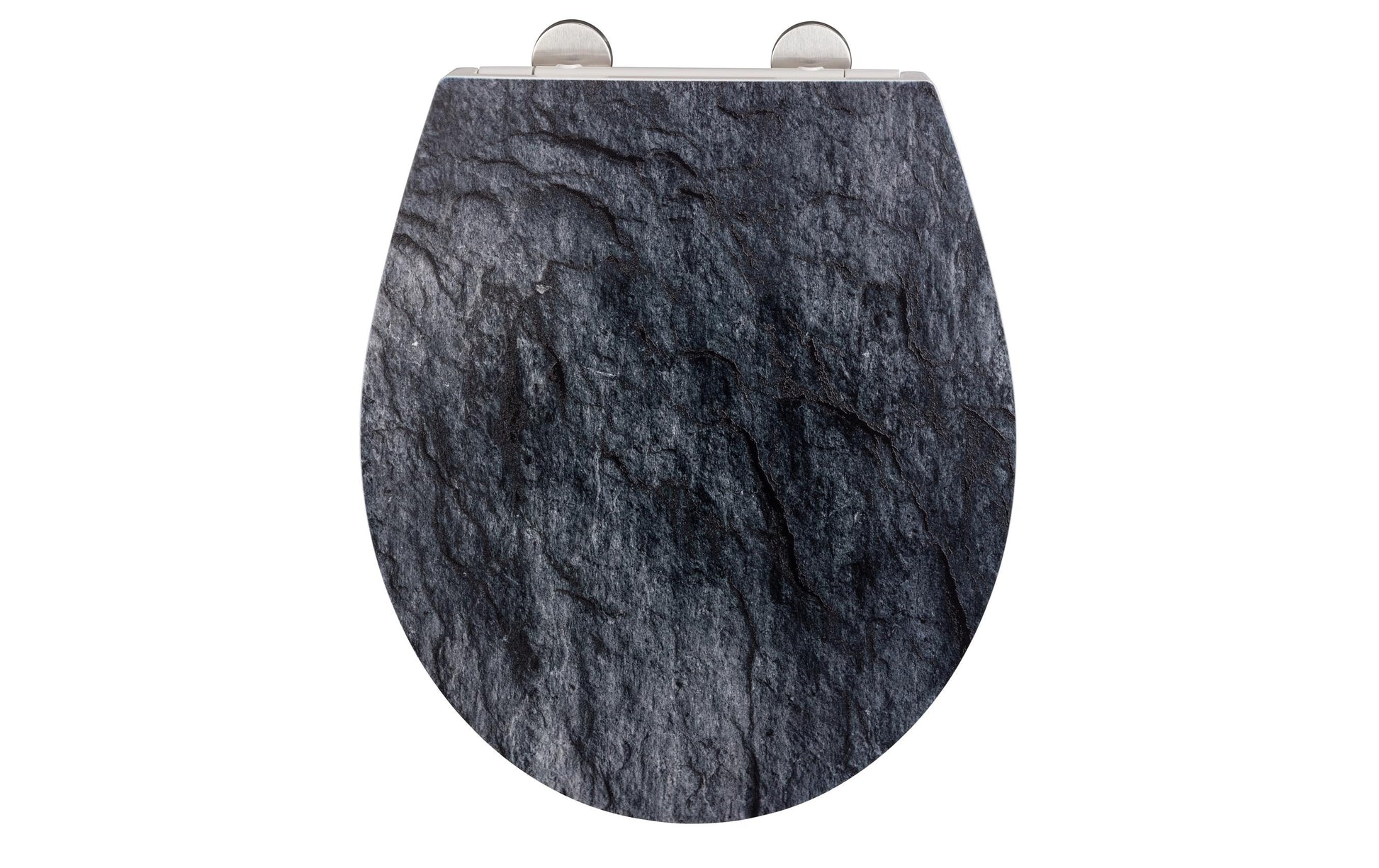 WENKO WC-Sitz – Duroplast, Grau, mit Deckel, Soft-Close-System, 38 × 44,5 cm