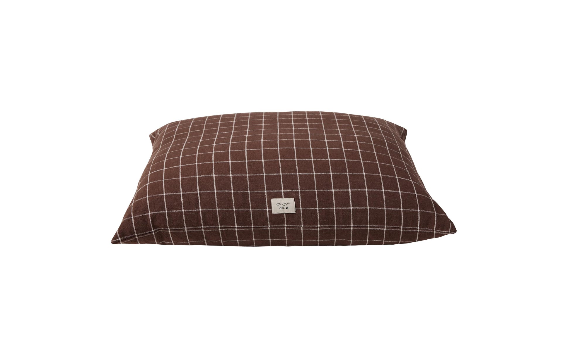 OYOY Kyoto Hundekissen – 60 × 74 cm, Bio-Baumwolle, Braun
