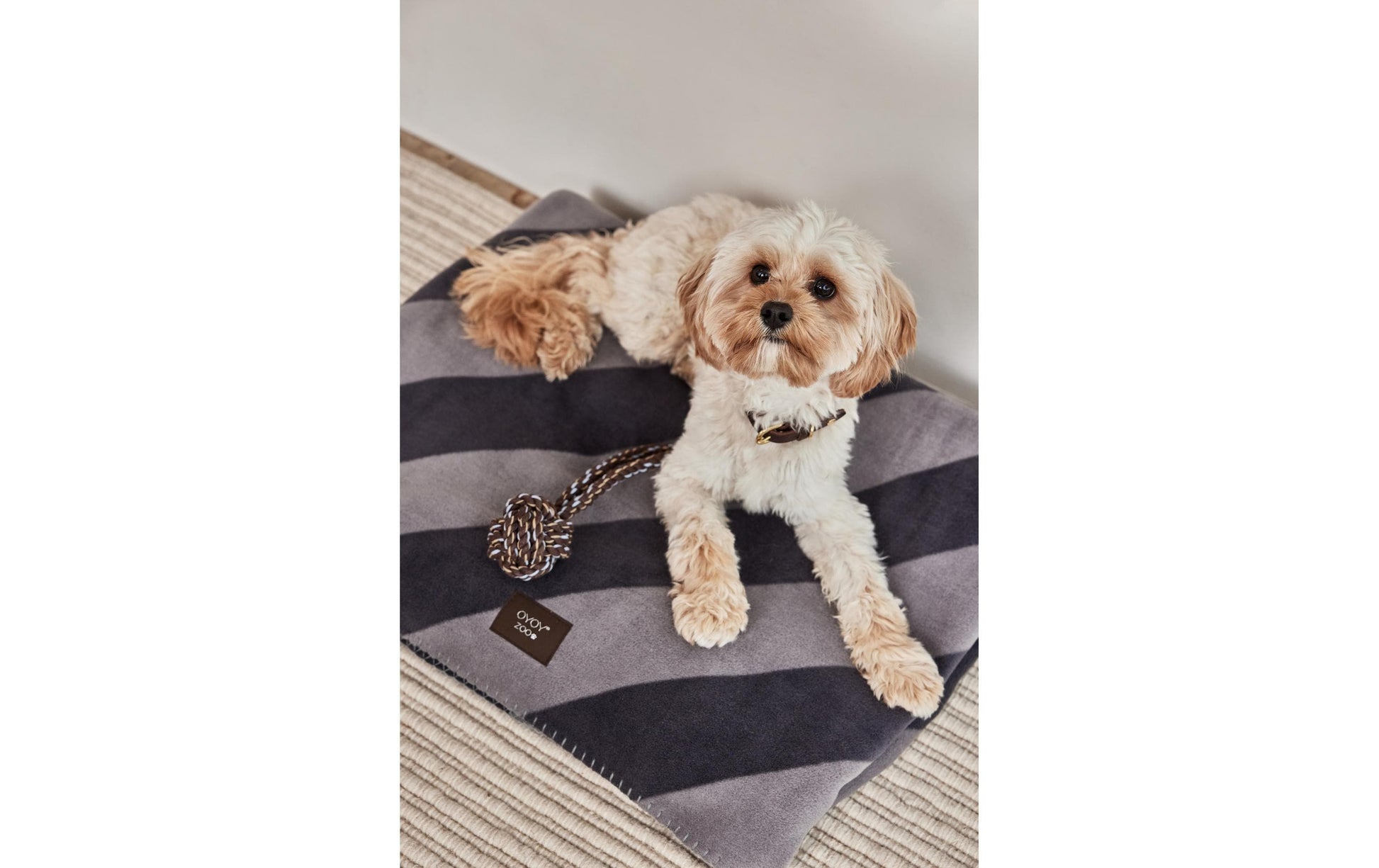OYOY Kaya Wohndecke – Polyester, Schwarz – 120 × 160 cm