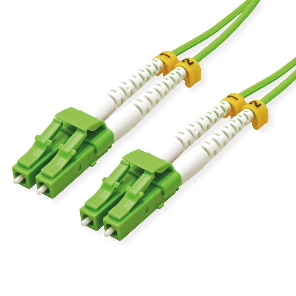ROLINE LWL-Patchkabel – LC-LC, Multimode OM5 (50/125 µm), 7 m, grün