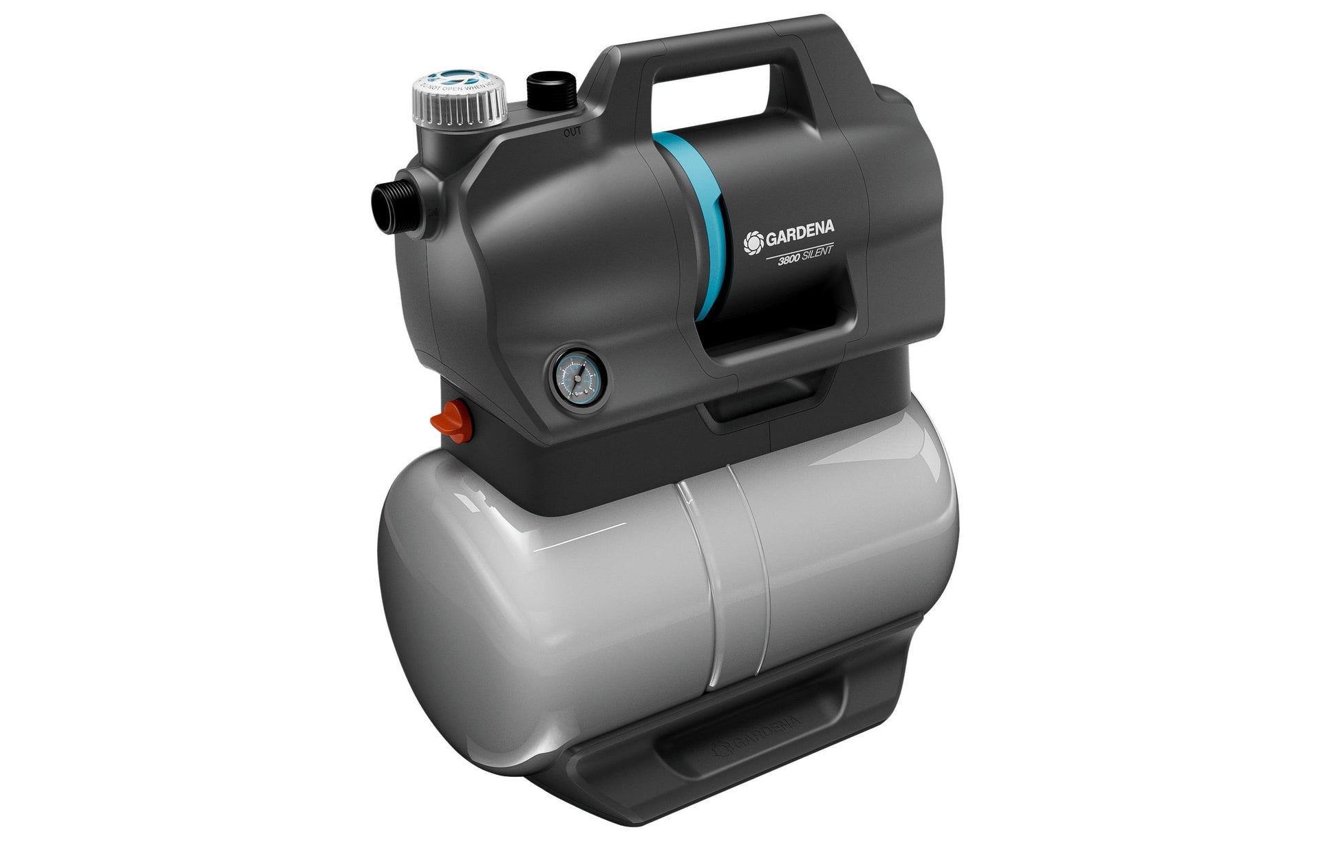 Gardena 3800 Silent Hauswasserwerk – 600 W – Max. Förderhöhe 39 m, Fördermenge 3.800 l/h, 3,9 bar