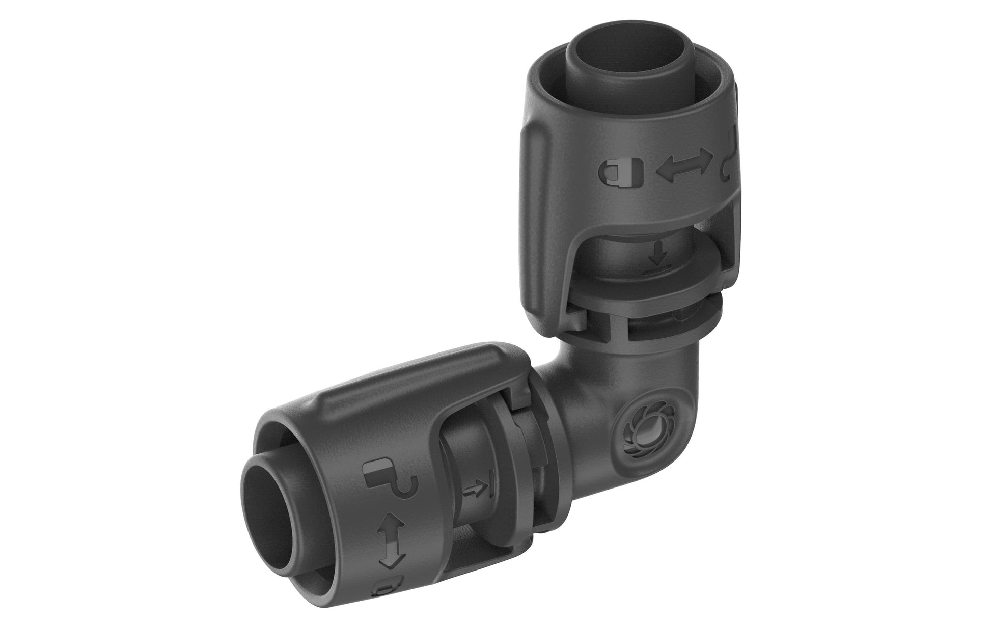 Gardena Rohrverbindung Micro-Drip-System – L-Stück, für 13 mm Schläuche, 5,8 cm, Kunststoff, schwarz