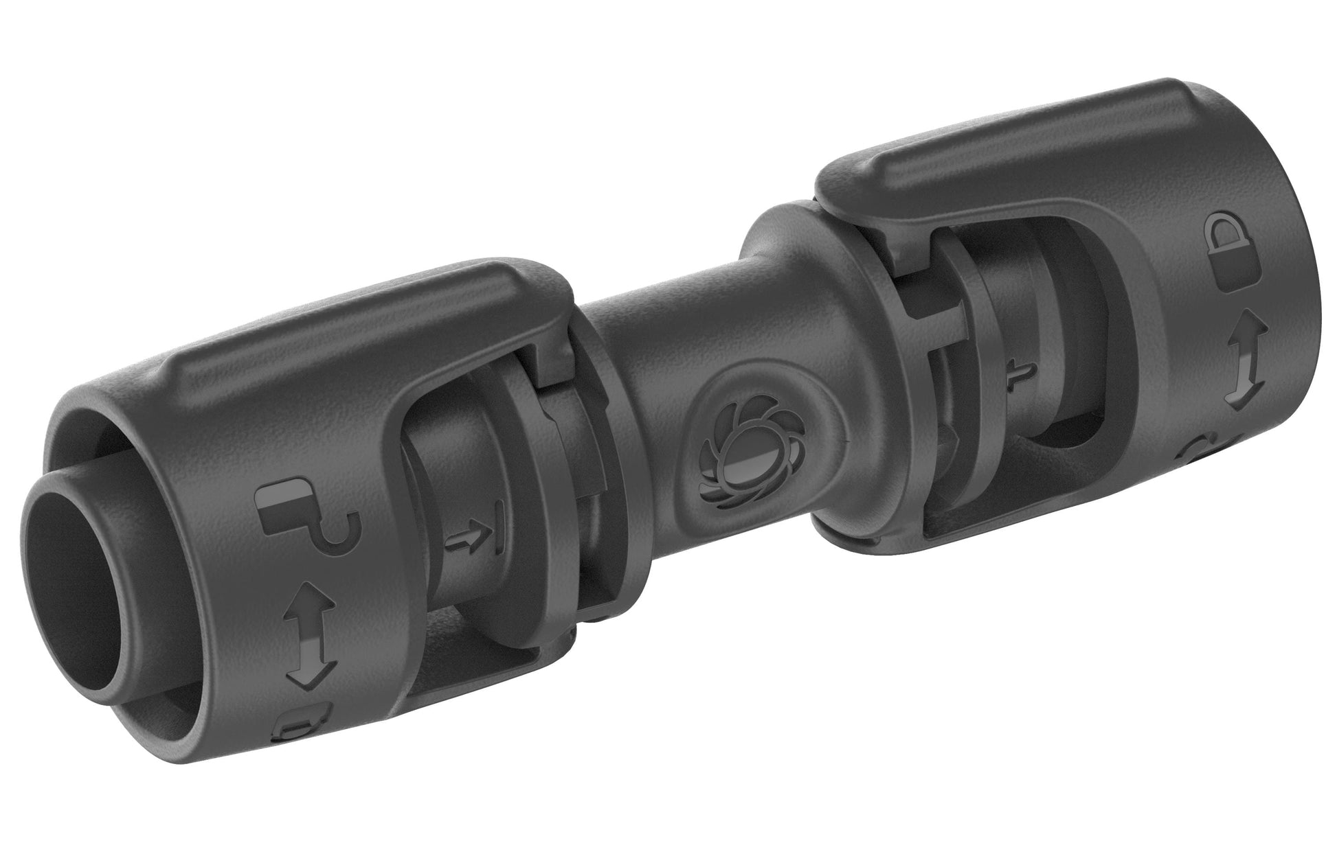 Gardena Rohrverbindung – Ø 13 × 80 mm, Kunststoff, Schwarz, für Micro-Drip-System