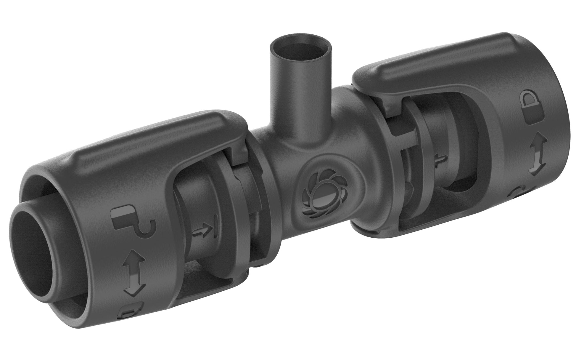 Gardena Micro-Drip-System Knotenverbinder – 13 mm, Kunststoff, schwarz, für Tropfbewässerungssystem