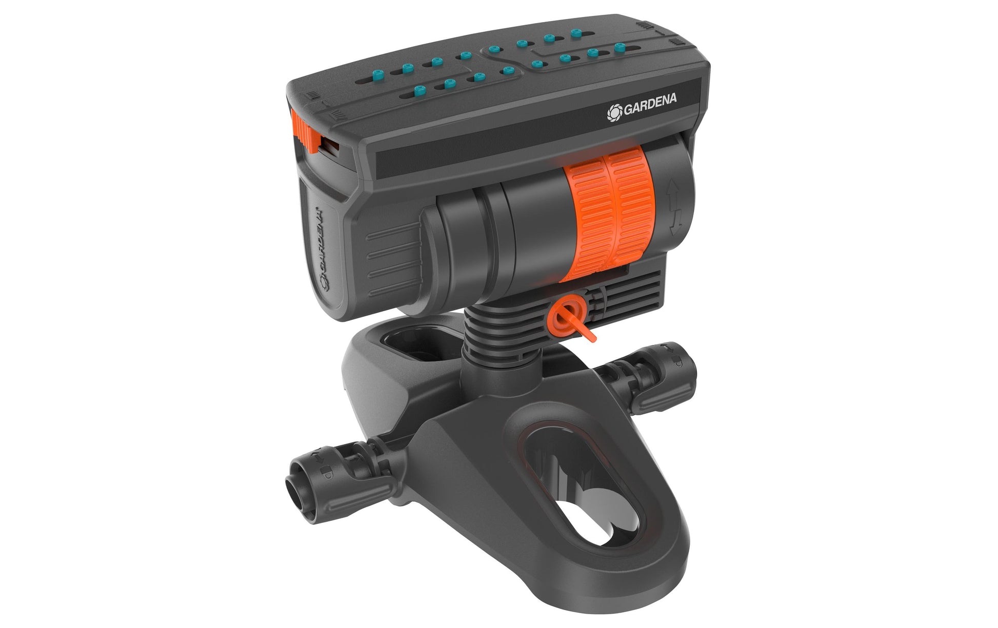 Gardena Schwingender Sprinkler Micro-Drip-System 13325-20 – 90 m², Sprühbereich 0–13 m, Schwarz, 1 Stück