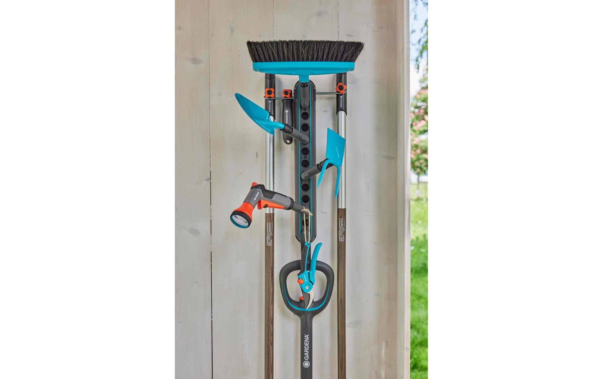 Gardena combisystem Geräteleiste 575 mm – Grau/Türkis, Kunststoff, B 575 × H 117 × T 245 mm, für Universal