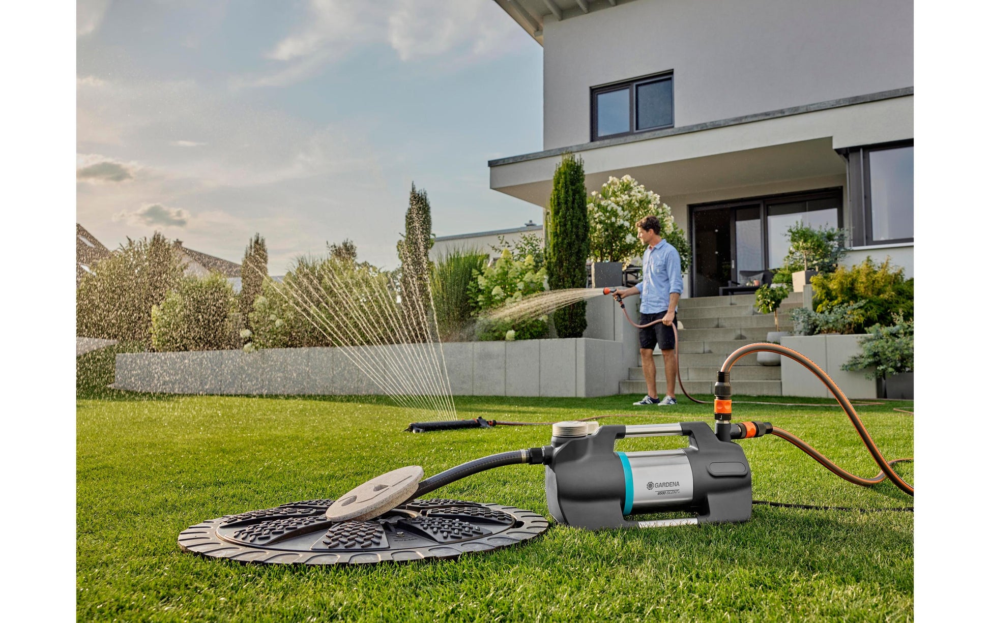 Gardena Gartenpumpe – 900 W, 5600 l/h, 8 m Förderhöhe, 4,7 bar, IPX4, 1,5 m Kabel