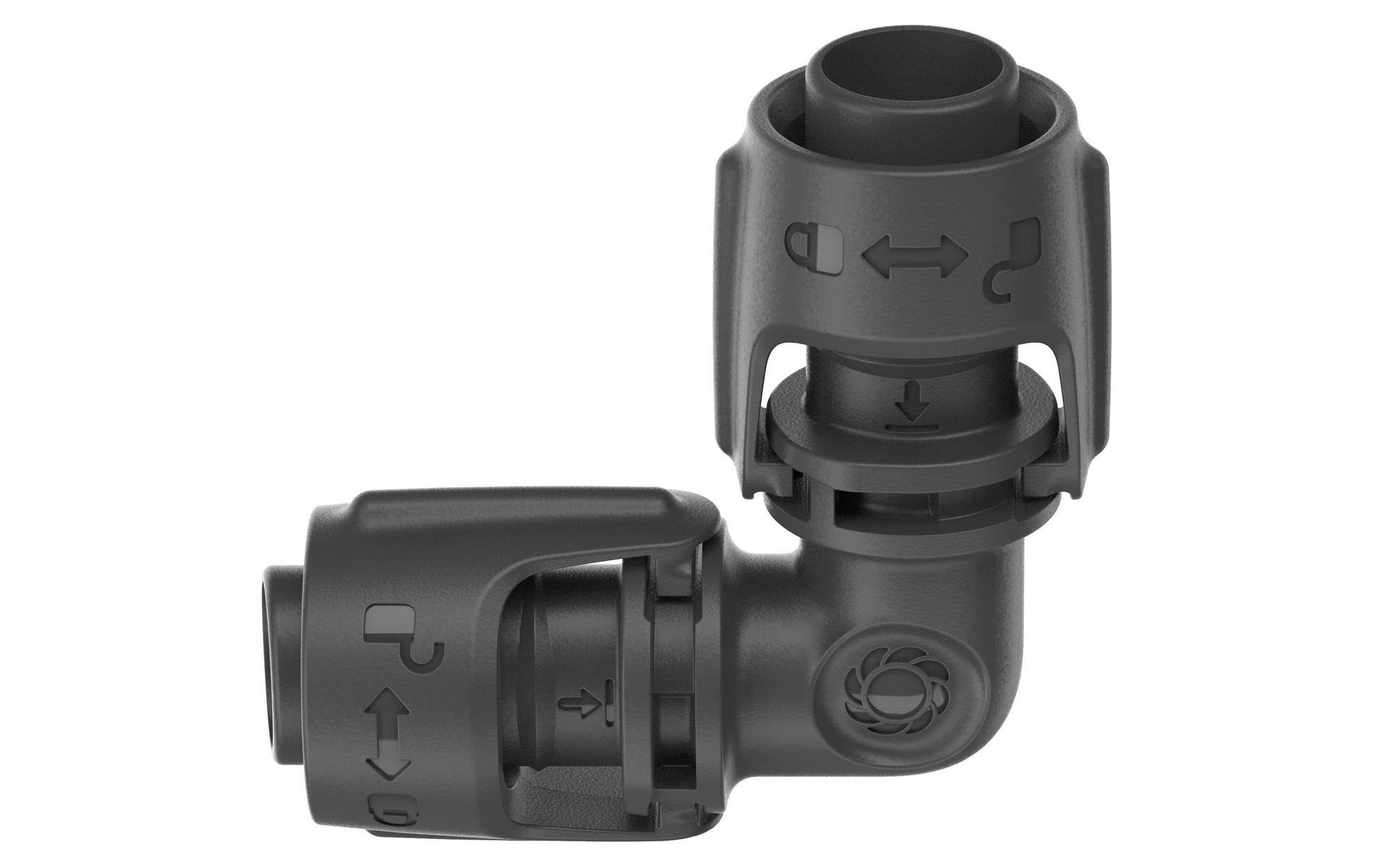 Gardena Rohrverbindung Micro-Drip-System – L-Stück, für 13 mm Schläuche, 5,8 cm, Kunststoff, schwarz