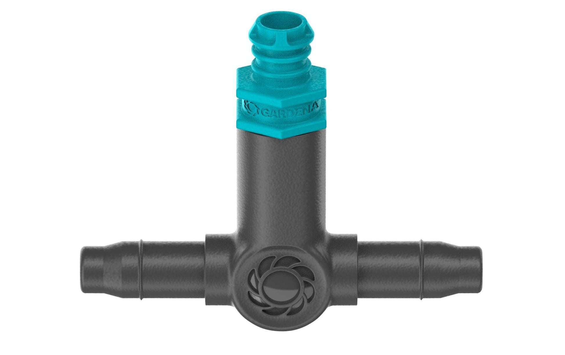 Gardena Reihentropfer Micro-Drip-System – Inline-Montage, 2 l/h, 3,6 cm, Kunststoff, Grau/Türkis