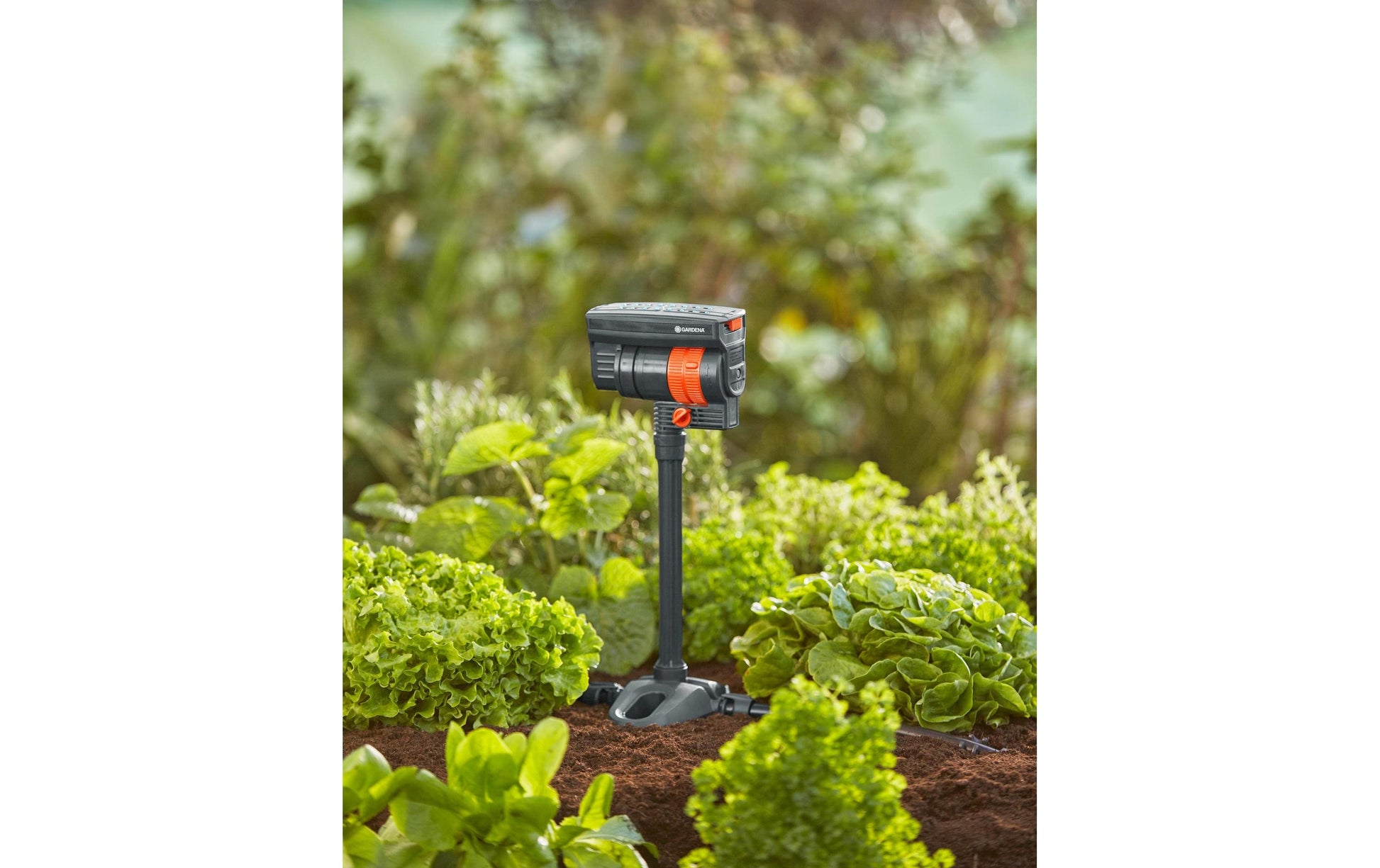 Gardena Schwingender Sprinkler Micro-Drip-System 13325-20 – 90 m², Sprühbereich 0–13 m, Schwarz, 1 Stück