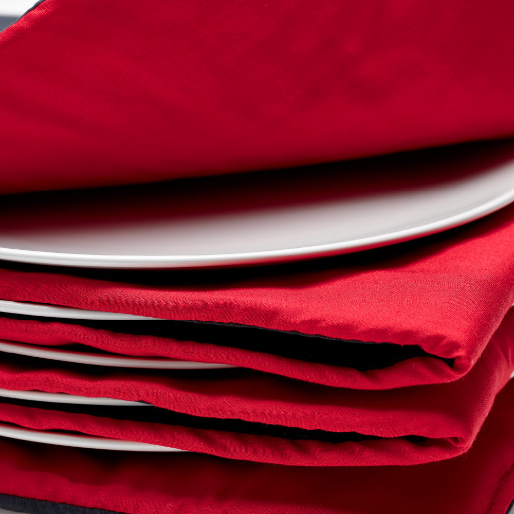 Solis Tellerwärmer Typ 8651 – 10 Teller, Ø 32 cm, Textil, waschbar – Schwarz/Rot