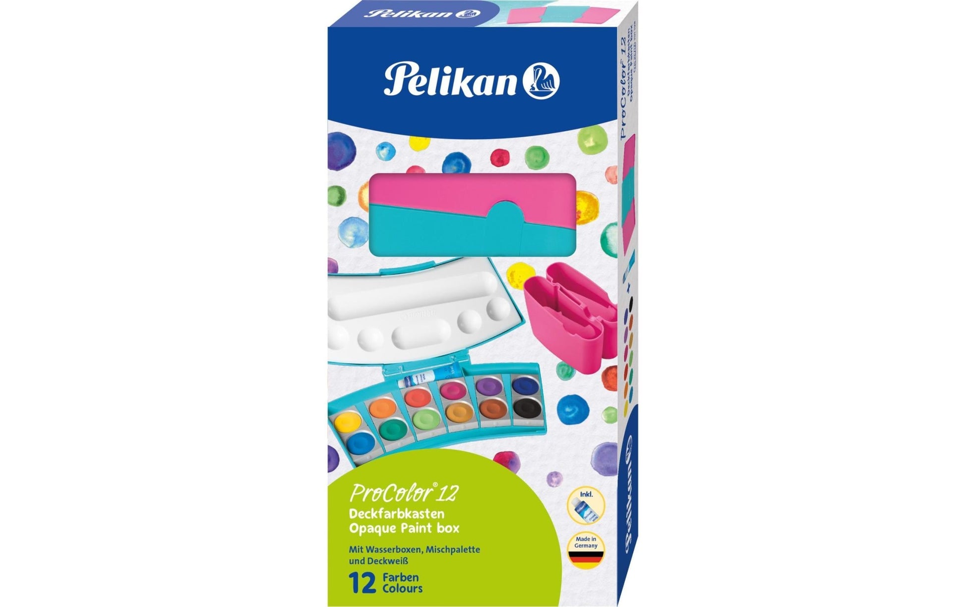 Pelikan Deckfarbkasten – 12 Farben, deckend
