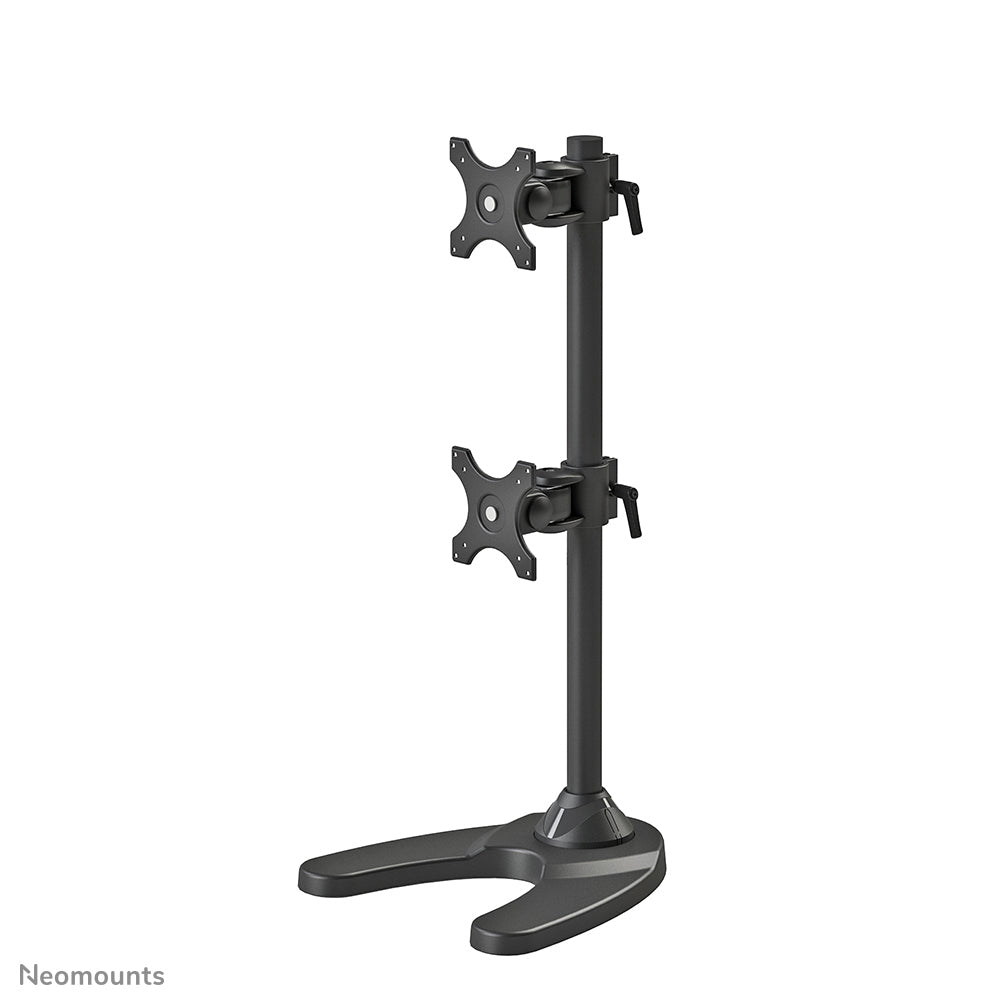 Neomounts Monitorarm, Dual, Tischdurchführung, bis 27", VESA 75 × 75/100 × 100 mm, 6 kg, drehbar, schwarz