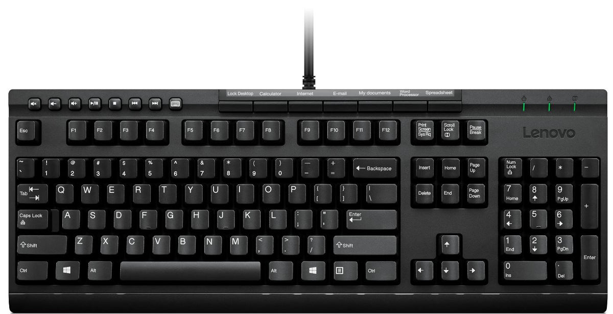 Lenovo Enhanced Performance Gen II – Tastatur – kabelgebunden, USB – schwarz – mit Handgelenkauflage