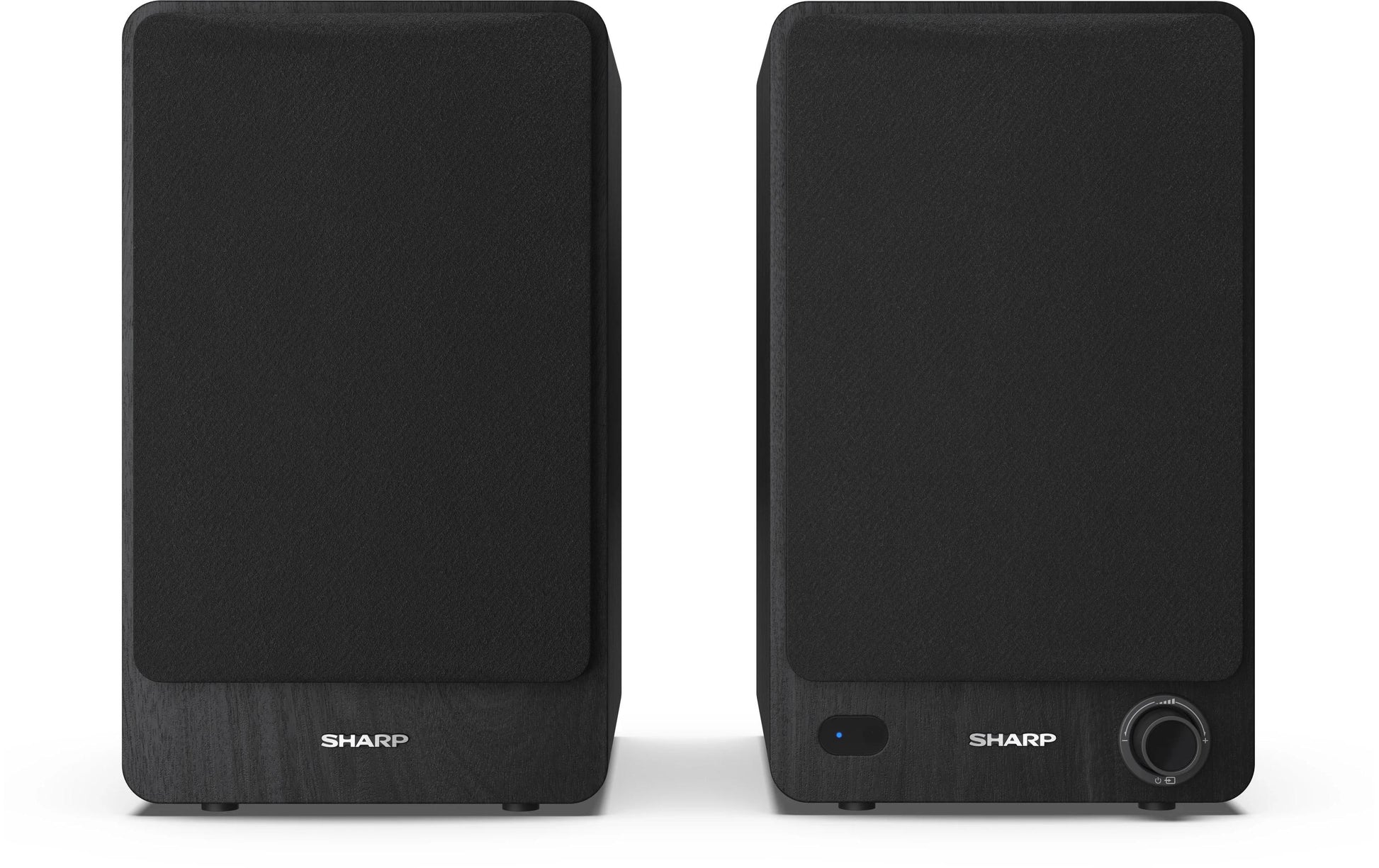 Sharp CP-SS30 – Aktiv-Regallautsprecher – Bluetooth 5.0, 60 W, RCA, 3,5 mm Klinke, Schwarz