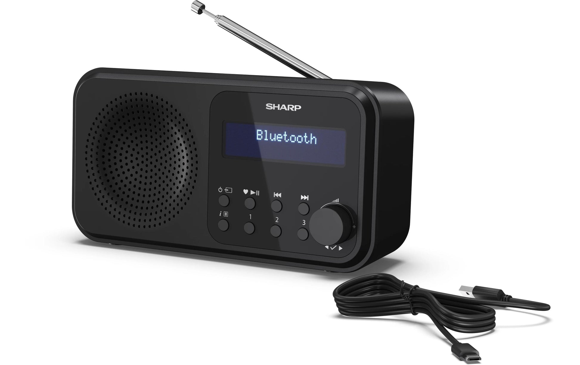 Sharp DR-P420 – DAB-/Internetradio – Portabel – DAB+, UKW, Bluetooth, 16 h – Schwarz