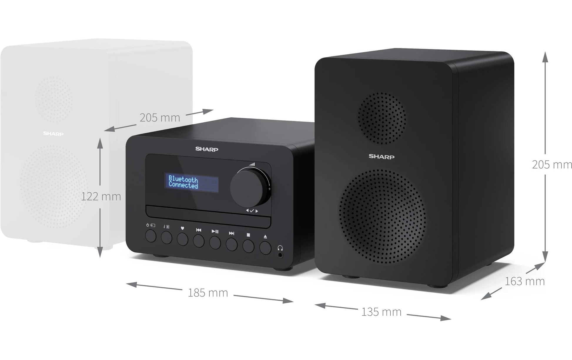Sharp XL-B520D – Micro-/HiFi-Anlage – DAB+, UKW, USB, Bluetooth – Schwarz