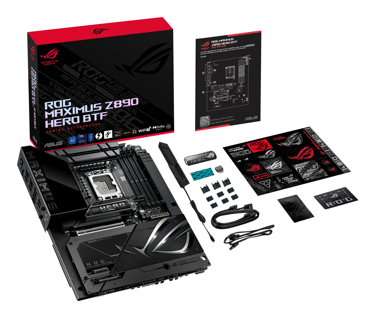 ASUS ROG MAXIMUS Z890 HERO BTF – Mainboard – LGA 1851, Intel Z890, ATX, DDR5