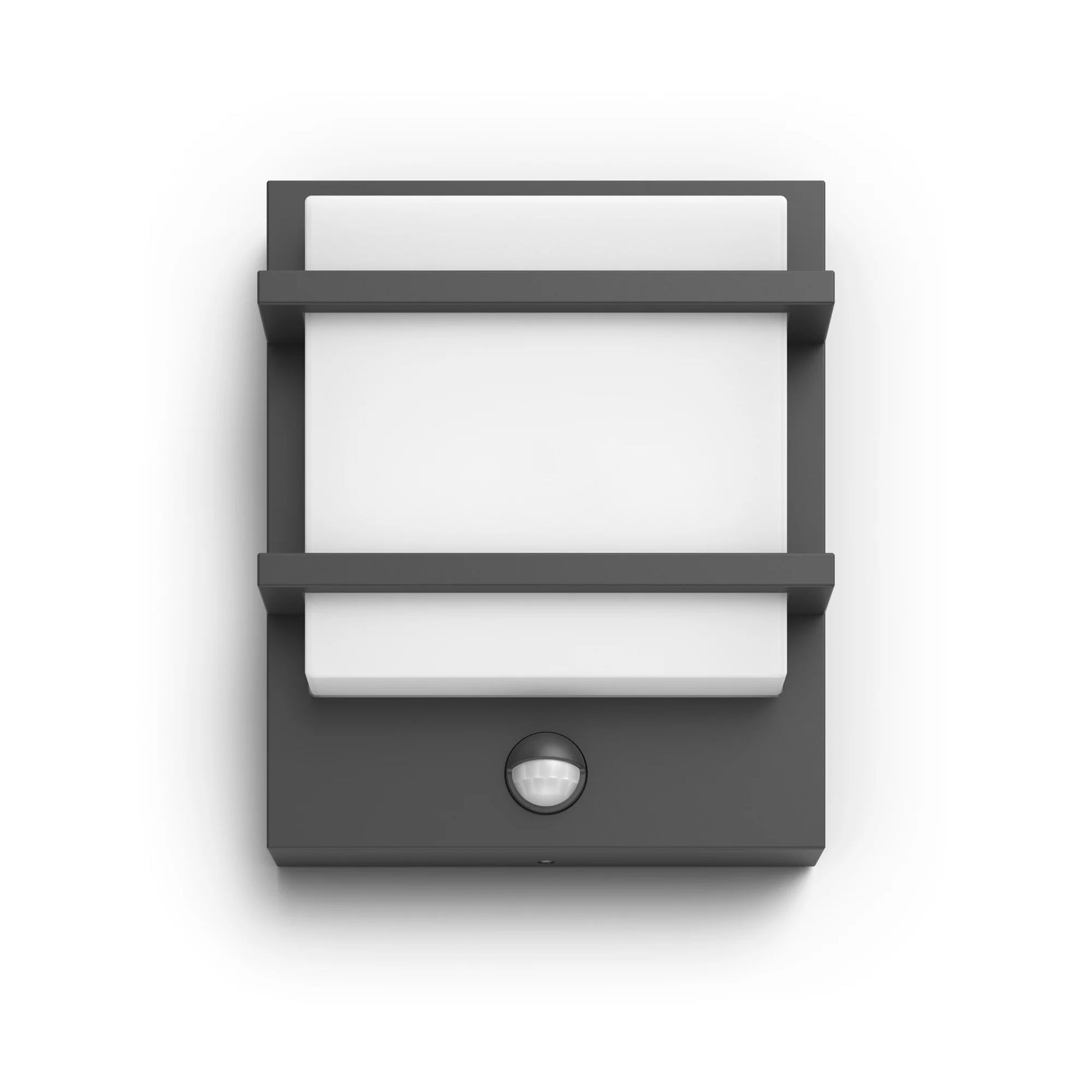Philips by Signify Philips Aussenwandleuchte – 2700 K – IP44 – Netzbetrieb – mit Bewegungsmelder – Anthrazit, Aluminium