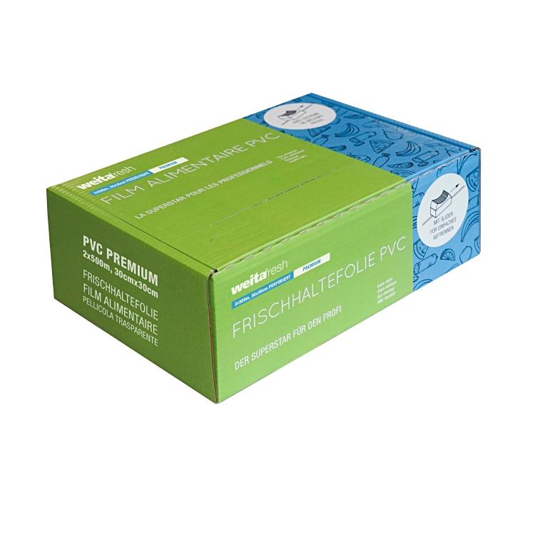 Weitafresh Frischhaltefolie 2 × 500 m, 30 × 30 cm, PVC, perforiert, transparent