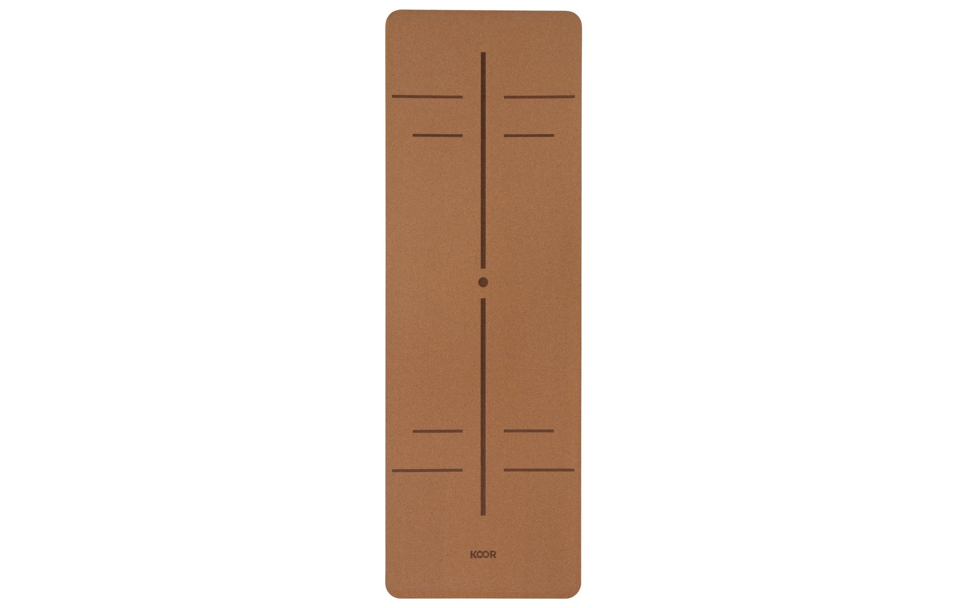 KOOR Yogamatte Kork Pro – 1830 × 610 × 6 mm – Braun – Kork