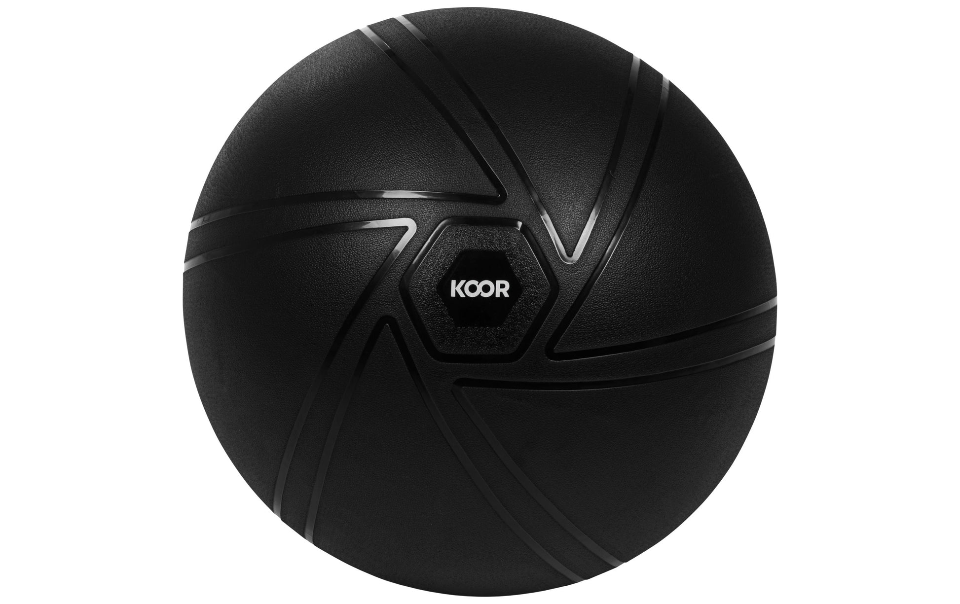 KOOR F00918 Sitzball – PVC – Schwarz, Ø 55 cm, bis 500 kg